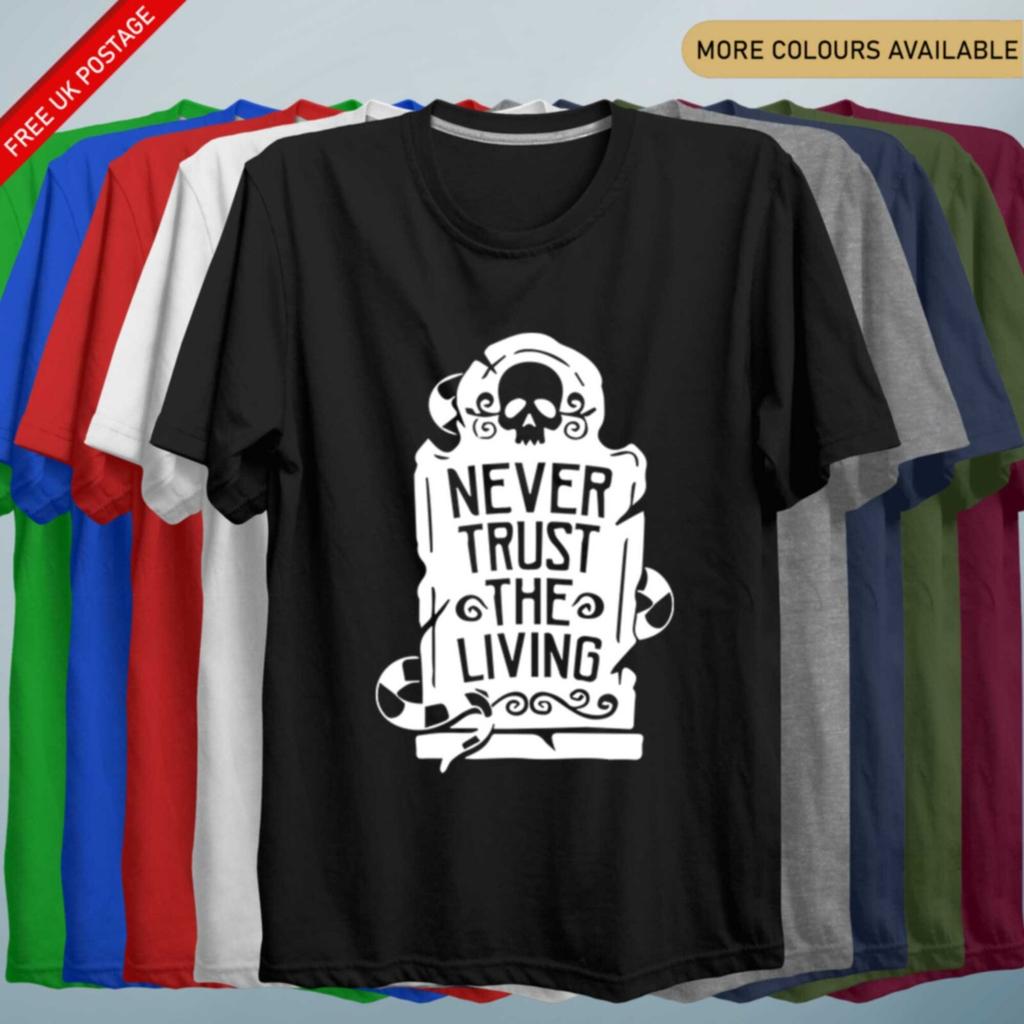 Beetlejuice Never Trust The Living TShirt Betelgeuse Retro Funny T Shirt