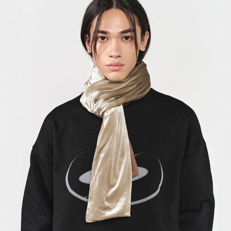 SEARCH410 Velvet Muffler Ash Beige