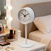 SUOKOMR Table Clock, Alarm Clock, Desk Clock, Metal, Easy To Read, Nordic Style, Stylish, Simple, Continuous Second Hand, Silent Alarm, Battery Operat