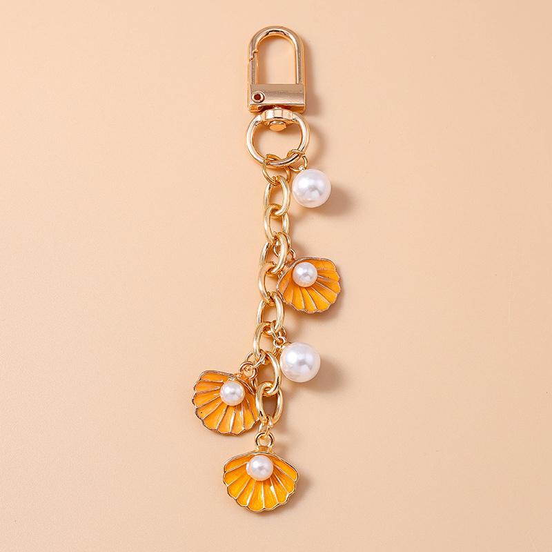 Aihua Cute Keychain Y2K Summer Beach Pearl Shell Key Chains For Women Girls Handbag Pendants Keyring Ocean Vacation Jewelry Gift