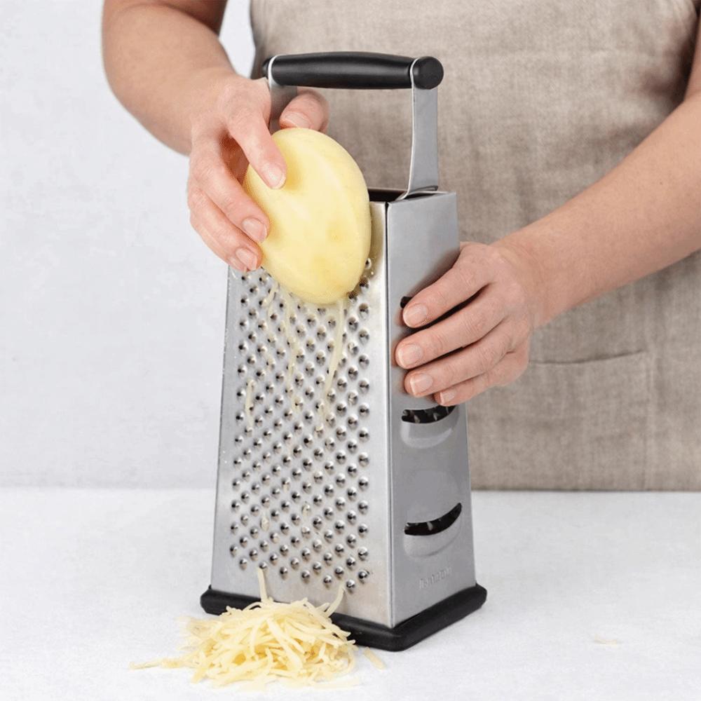 Stainless Steel 4-Sided Cheese Grater Tower Multifunctional Vegetable Shredder  Cooking