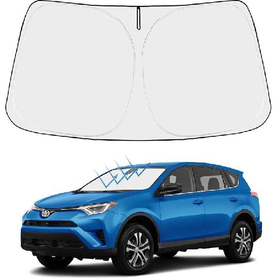 Proadsy 2025 Upgrade Front Windshield Sun Shade Foldable RAV4 Sunshade Protector Fit -2025 RAV-4 SUV Crossover, TRD Off-Road, LE XLE Premium Limited