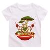 Maracas Dance Ramen T-Shirt Summer Cartoon Print T-Shirt Kawaii Boys/girls O-neck Cotton Short Sleeve T Shirt