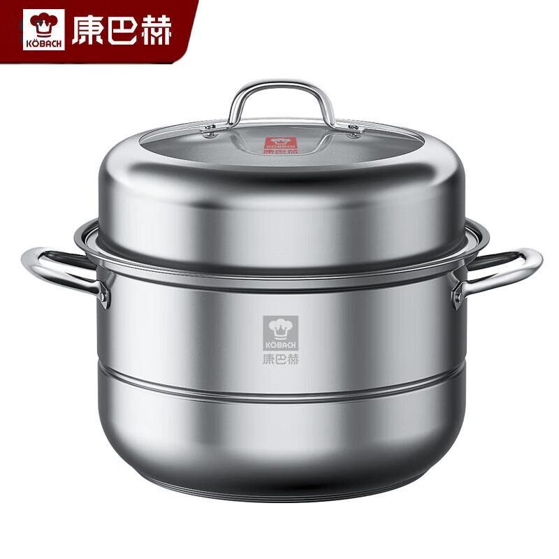 Kambach 28cm Stainless Steel Double-Layer Steamer Pot Set