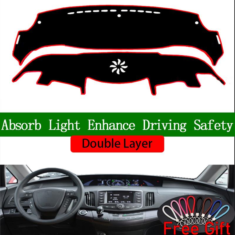 

Double Layer Car Stickers For BYD e6 2009 2010 2011 2012 2013-2017 Dashboard Cover Car Accessories Interior Anti-UV Car Decals Red Edge
