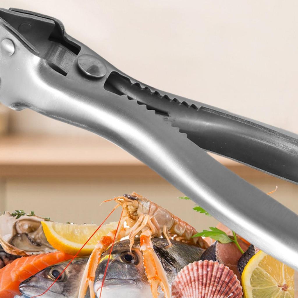 Stainless Steel Shell Opener with Hanging Hole Multifunctional Seafood Opening