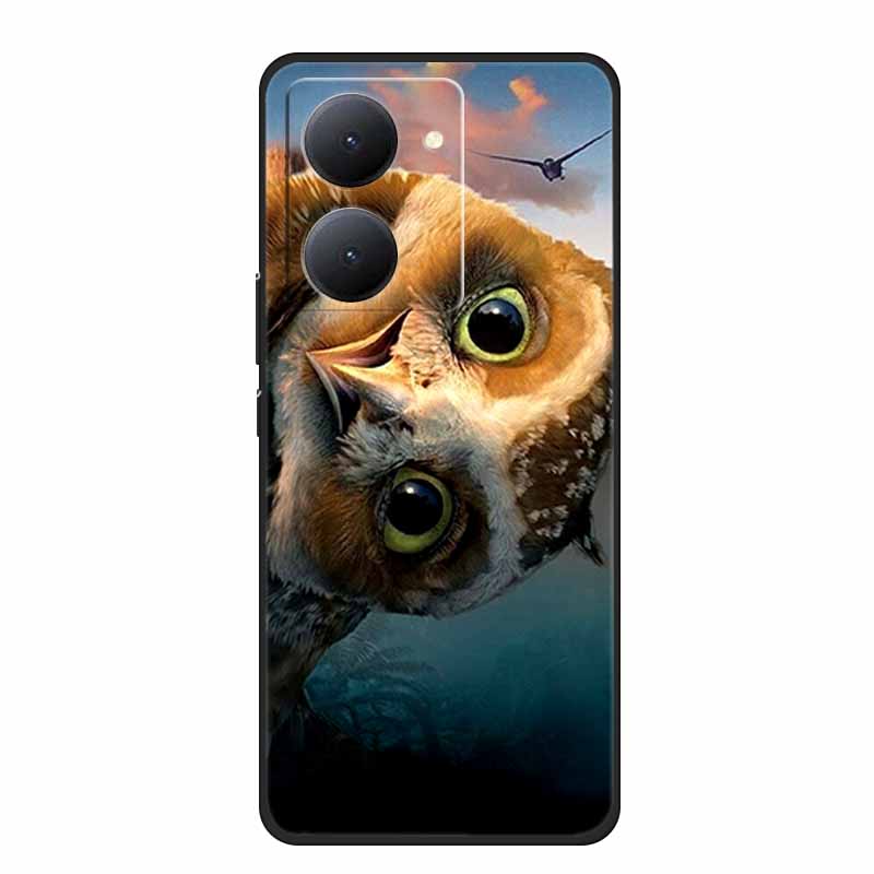 For VIVO Y36 Y78m Y27 5G Case Animals Soft Silicone Back Cover Phone Cases for VIVO Y27 5G VIVOY36 5G 6.64" Cool Wolf Cat Fundas