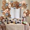 Vintage Cocoa Brown Rice Skin Tone Latex Balloon Set Birthday Venue New Year'S Arrangement