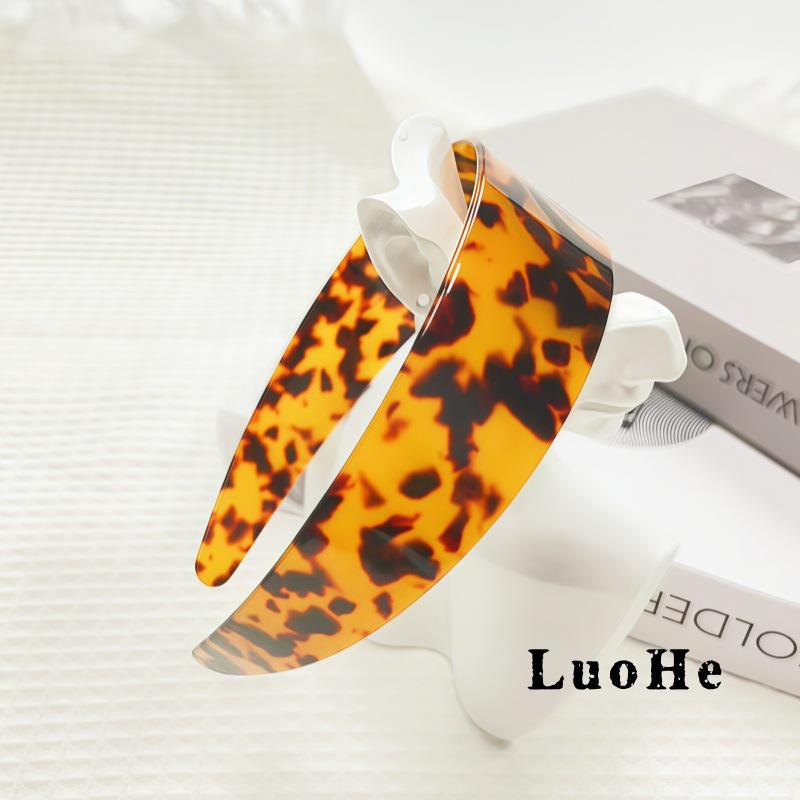 

Elegant Retro Tortoiseshell Wide Headband - Versatile Acetate Fashion Accessory for Women