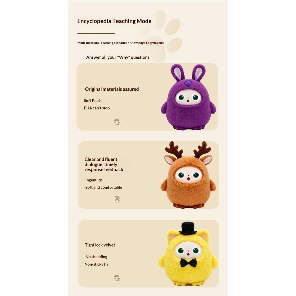 Ai Intelligent Voice Interactive Doll Emotional Companion Robot Dialogue Plush Doll Children's Gift 2025 New Edition
