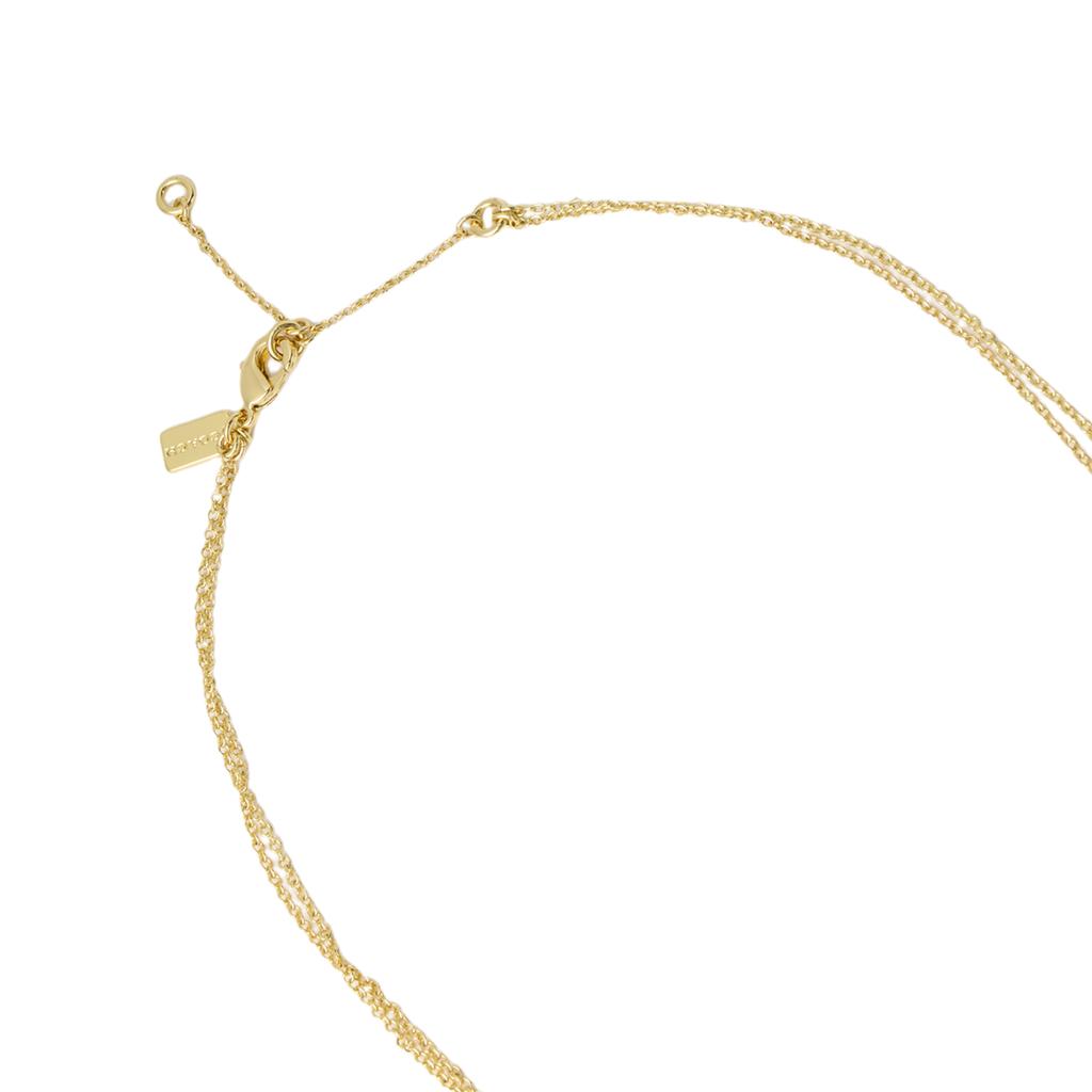 Coach Horse And Carriage Logo Decorative Unique Design Brass Necklace Women Necklace Gold F33375-GLD