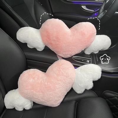 Plush Love Pillow for Car Headrest, Waist & Neck Support