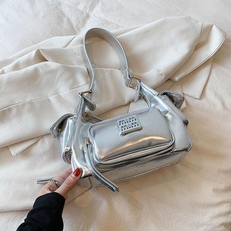 Spice Girl Underarm Bag 2025 New Multi-Pocket Pillow Bag Shoulder Handbag Retro Casual Motorcycle Bag Women's Bag