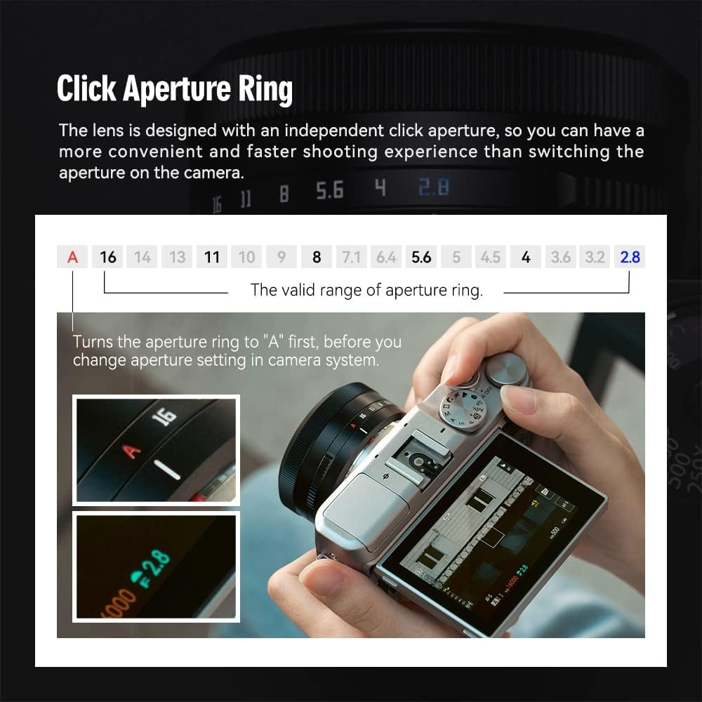TTArtisan AF 27mm Interchangeable Compatible with Fujifilm Prime Autofocus Video Black [Genuine Product, 2-Year Warranty] F2.8 APS-C X-Mount Lens,