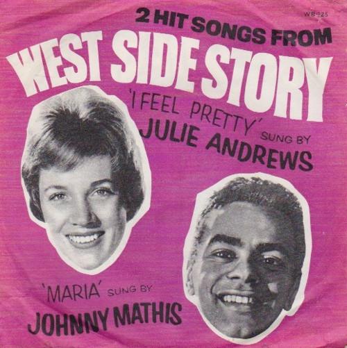 

7inch Record JULIE ANDREWS JOHNNY MATHIS 2 Hit Songs From West Side Story WB725 1966 UK Pop Used