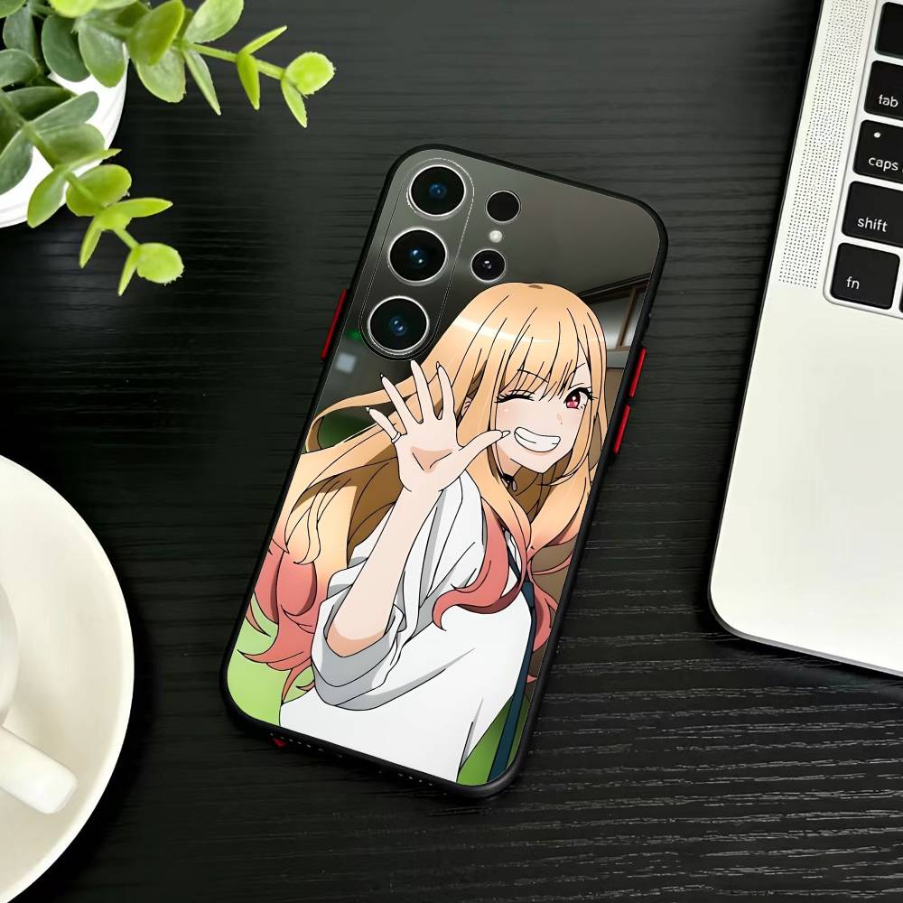 T-Darling Marin Kitagawa Colorful Silver Phone Case For Samsung S26,S25,S24,S23,S22,S30,S21,Ultra,Plus,FE 5G Black Soft Cover