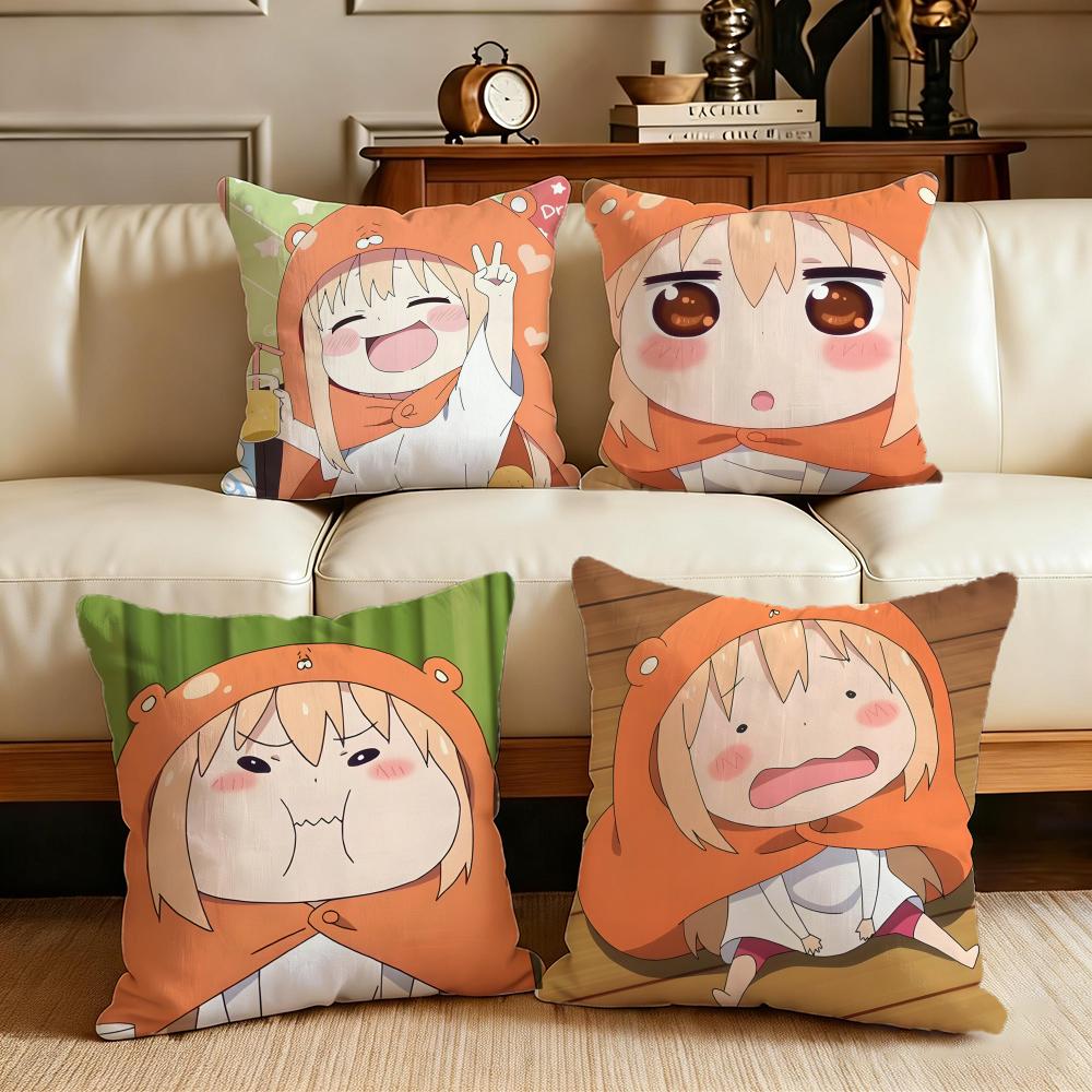 Comedy Himouto Umaru-Chan Cushion Cover Cushion Cover Set 4Pcs 50X50 45X45 40X40 Pillowcase Decorative Sofa Home Decor