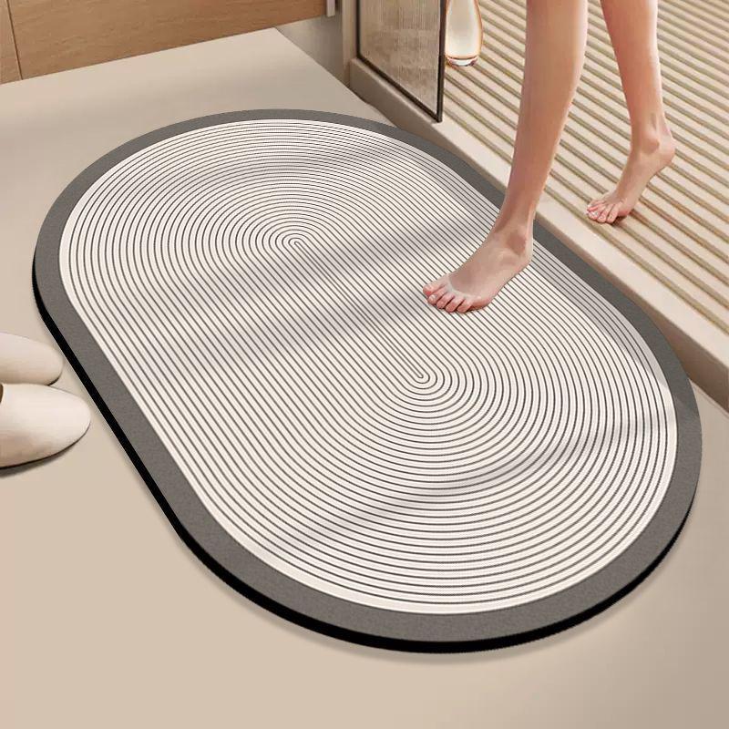 Quick-Dry Bath Mat - Anti-Slip, Absorbent Diatomaceous Earth Pad for Bathroom and Toilet