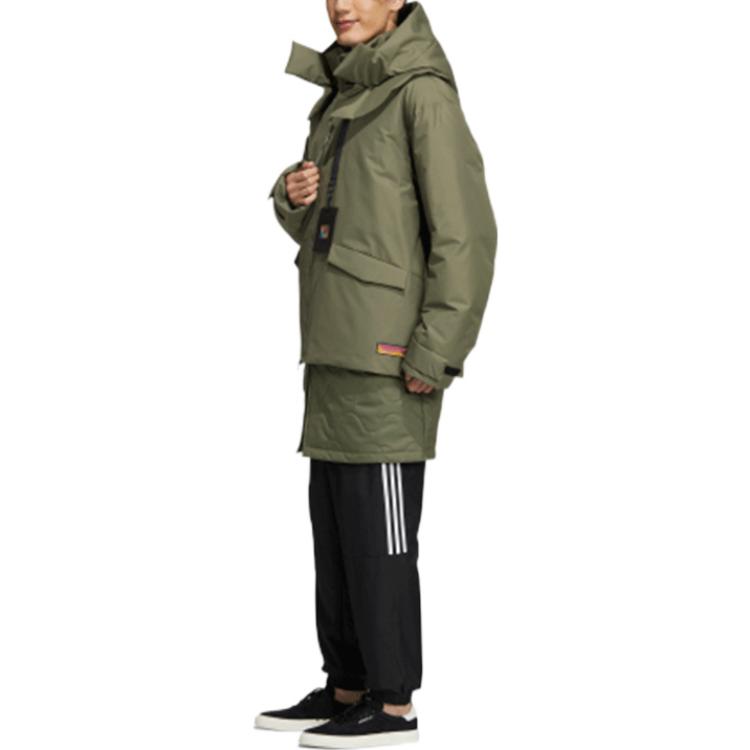 Adidas Originals Detachable Lining Multi-Pocket Sport Down Jacket Men Outerwear Green GT7285