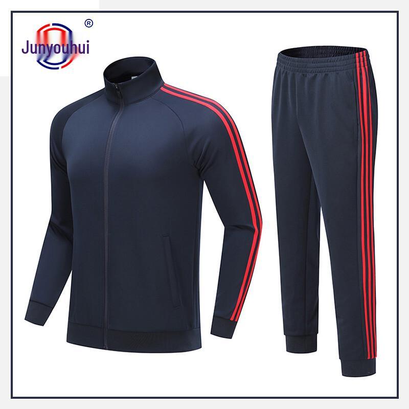 Unisex sportovní tepláková souprava s polovičním zipem a stojáčkem