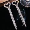 Delicate Long Fringed Love Earrings