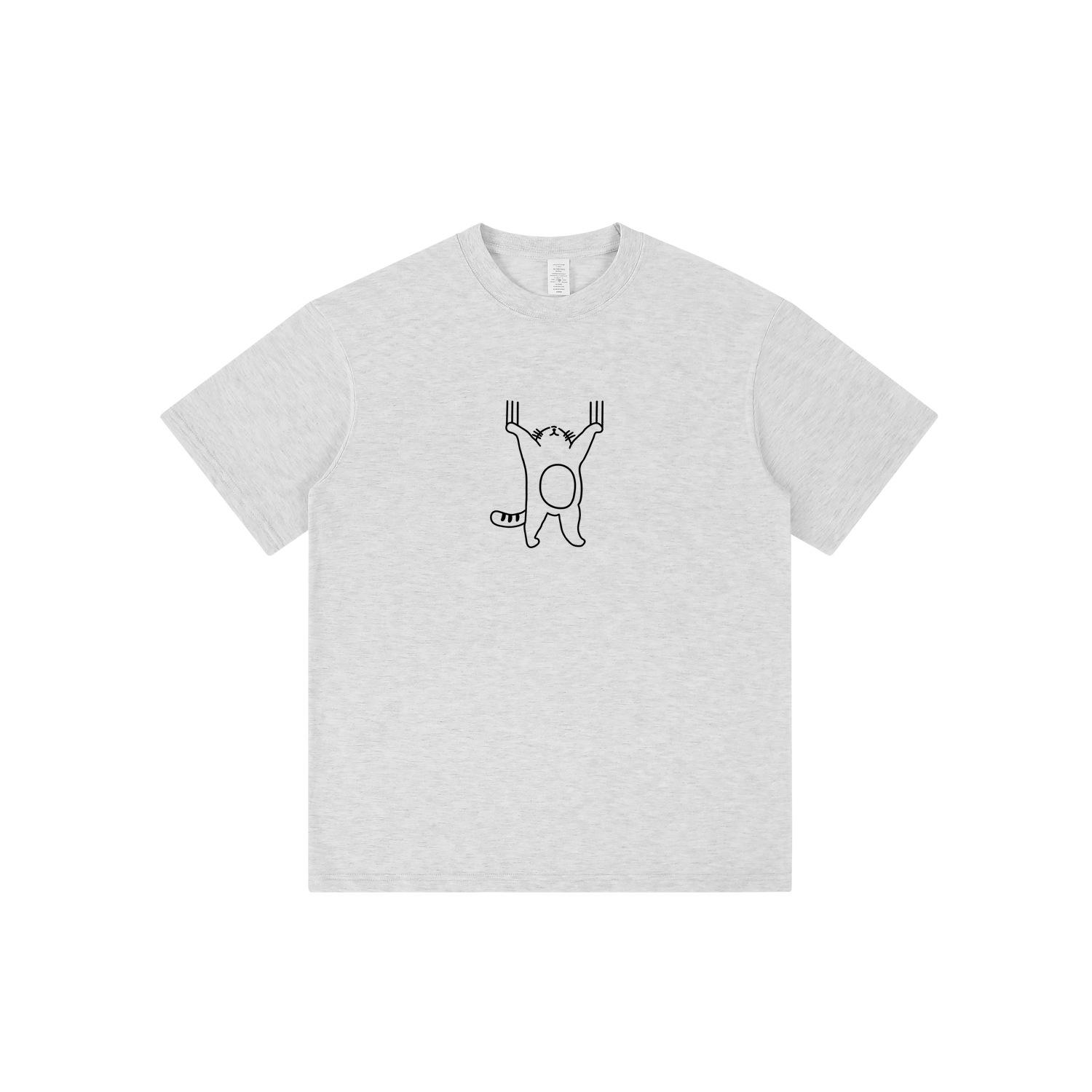 

2024 Лето Креативный Мультяшный Принт Свободный Короткий Рукав Модная Футболка с Круглым Вырезом в Повседневном Стиле Medium