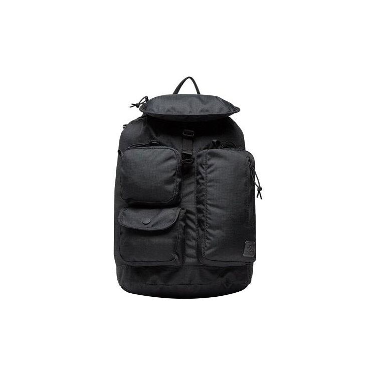 Converse Casual Sports Polyester Travel Backpack Unisex Backpack Black 10023809-A01 Black