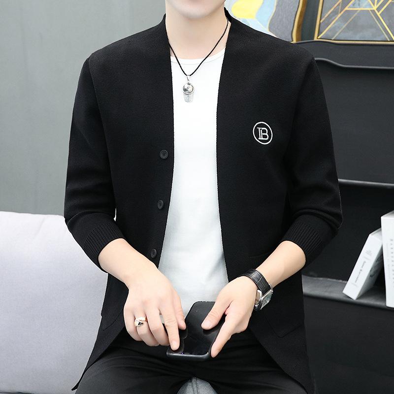 Весна и осень Тонкий внешний тренд свитер Осенняя одежда Мужской кардиган Источник — фото 5