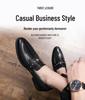 Men's Large Snake Print Leather Loafers, Sizes 38-46, Slip-on Business Casual Shoes