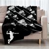 badminton Theme Printed Blanket - Perfect for Couch, Bed, Travel & Outdoor Use | Machine Washable, Cozy & Durable.