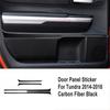 4Pcs Carbon Fiber Inner Door Panel Decor Trim Cover For Toyota Tundra 2014-2018