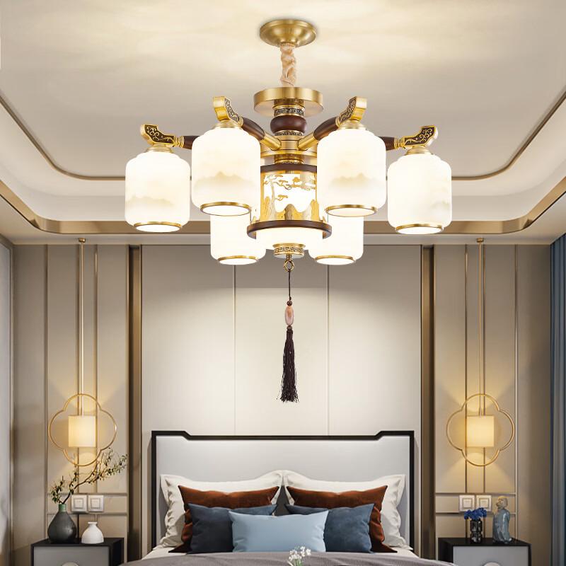 Oeny New Chinese Style Solid Wood Chandelier
