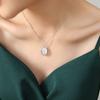 Palace style retrofashion niche stylesense of design cat's eye stone pendant clavicle chain titanium steel necklace