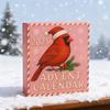 Red Bird Christmas Countdown 2025 24 Days Acrylic Bird Ornaments with Hooks Festive Holiday Decor for Tree & Shelf Unique Gift for Bird Lovers