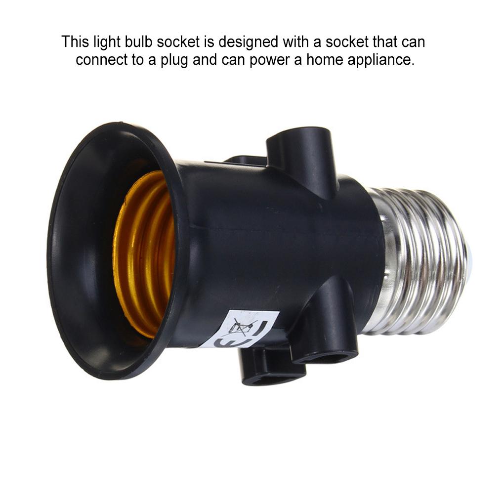 Indoor Outdoor Light Bulb Socket Living Room E27 Base PBT AC 100-240V Lightbulb Holder Home Office Hotel Garage