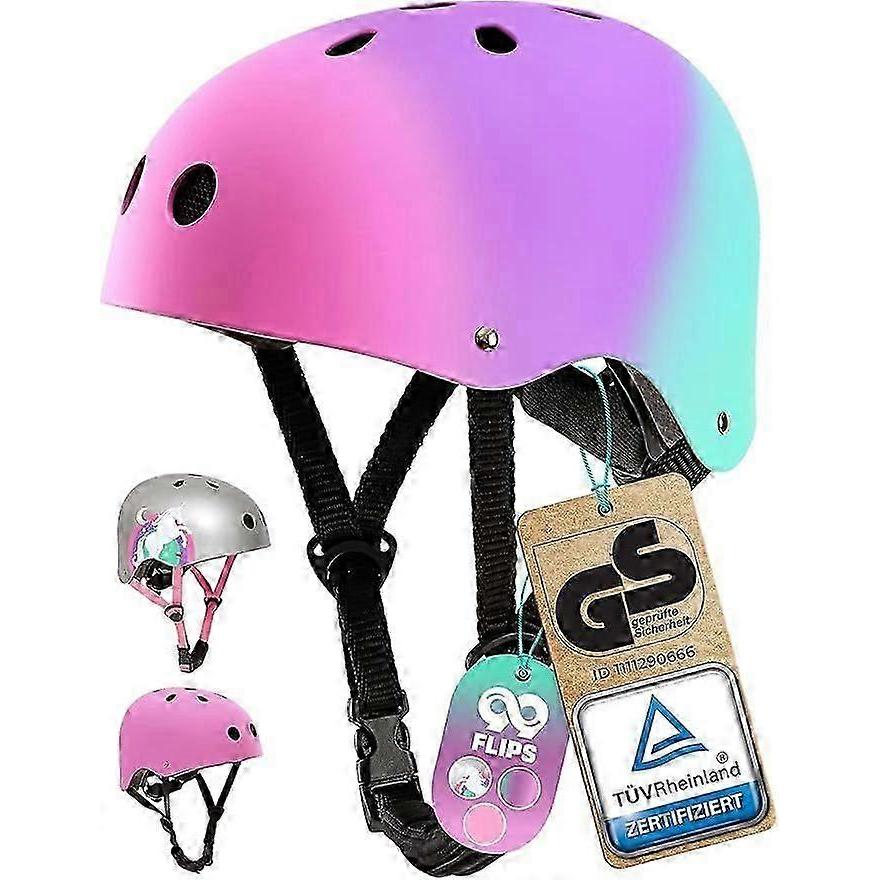 Kinder Skateboardhelm - TÜV Rheinland GS-zertifiziert - Ab 3 Jahren - Kinder Mädchen Fahrradhelm - Deutsche Marke Kinderhelm - Skateboardhelm