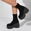 Fashion Tiny Heightened Skinny Boots 2025 Autumn Winter Women Trifle Platform Super High Heels Block Heel Short Sock Boots