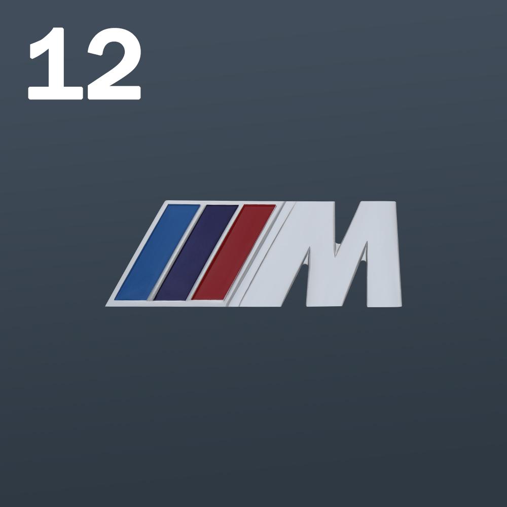 Auto Decoration Stickers 3D Aluminum Car Body Tail Trunk Badge Decals For BMW M Performance M3 M5 Motor Sport Emblem Accessories