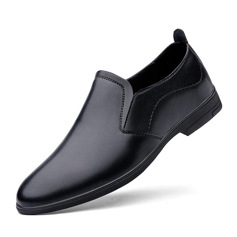 Men s Formal Plaid Leather Loafers: Four-Season, Versatile, Comfortable, Low-Top, Lace-Up Shoes 37