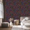 Neon Glitter Hearts Ochre Wallpaper 50x1000