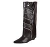 Women's Knee High Boots Fashion Pointed Toe Leather Boots Designer Zip Decorative Trouser Tube Boots for Women Knight Boot Botas