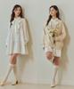 Zero Street [2 Colors] Ribbon Shirring Dress