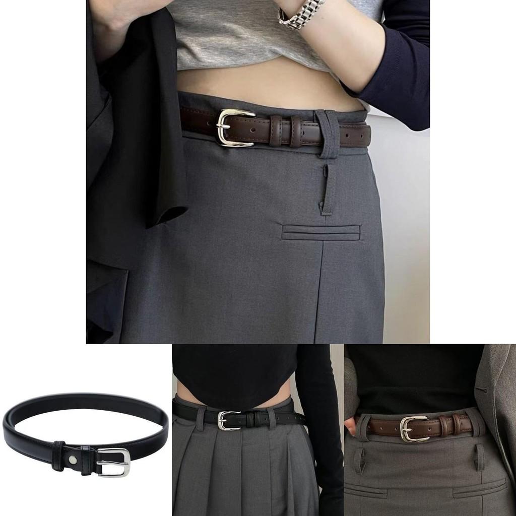 Chic Pu Material Women's Retro Aged Look Belt Ideal For Summer Casual Wear Denim
