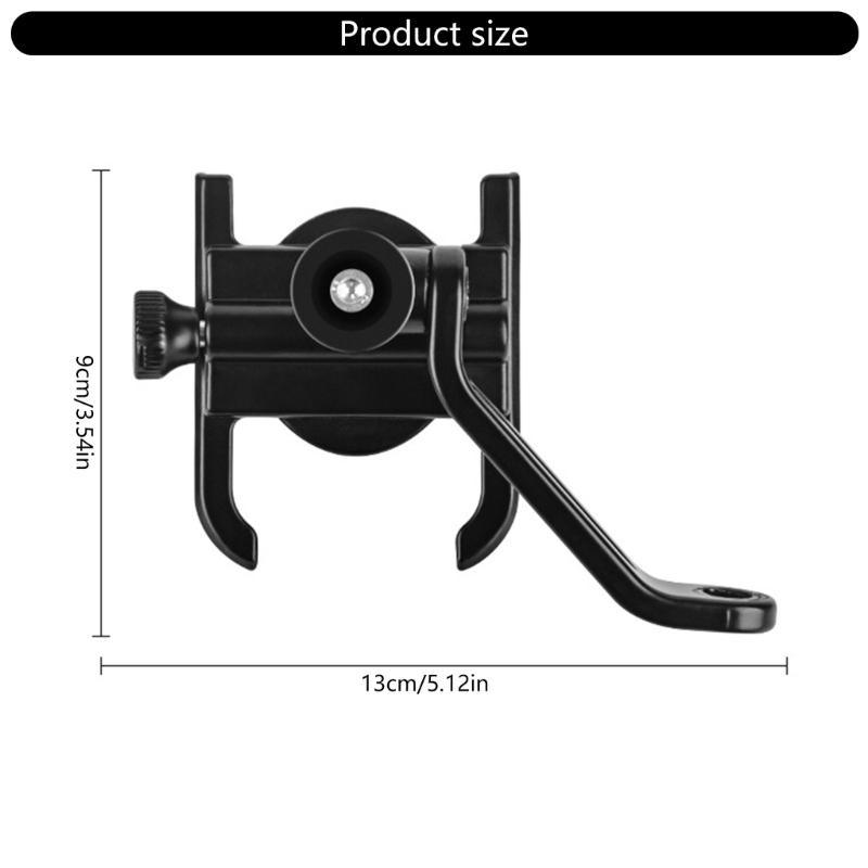 Metal Phone Mount Holder Support for Electric Bike Mirrors with 360 Degree Rotatable Design for Various Smartphone Size