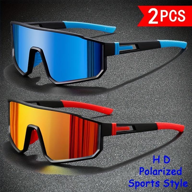 

2 PCS Large Frame Cycling Goggles Men s Running Sports Windproof Sunglasses