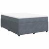 Maison Exclusive - Sommier à lattes de lit et matelas Gris foncé 140x190cm Velours