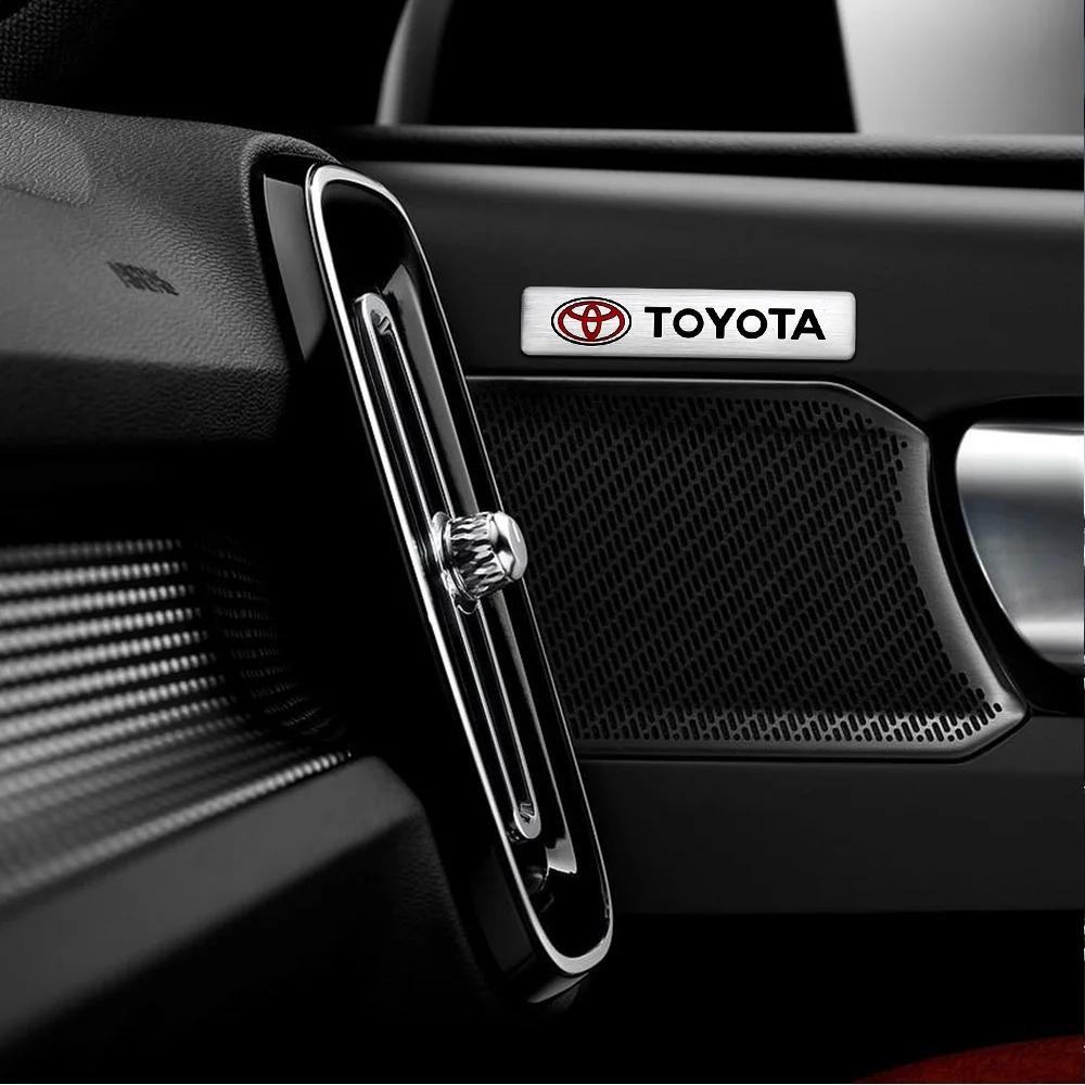 Aluminum Car Badge Sticker Auto Body Trunk Decoration Accessories For Toyota Century Auris Mirai Premio Yaris Camry Carola Prius