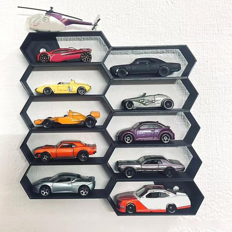 3D Printing Car Model Display Rack Creative 10 Grids Cars Model Storage Box Save Space Large Capacity Collection Show Holder