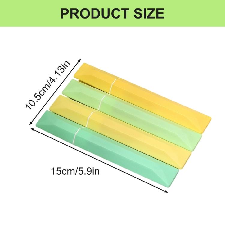4 Pieces Ergonomic Grip Highlighter 4 Color Soft Chiseled Tip Highlighter Marker for Scrapbooking Journal Card Making