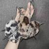Alternative Culture Symbol Keychain Plush Heart Studs Crucifix Fashion Keyring Accessory for Music Event